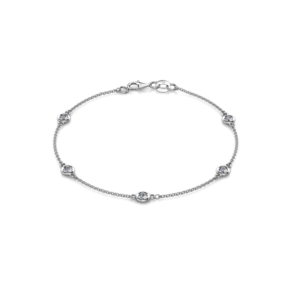 Aizza (5 Stn/3mm) Diamond Station Bracelet 