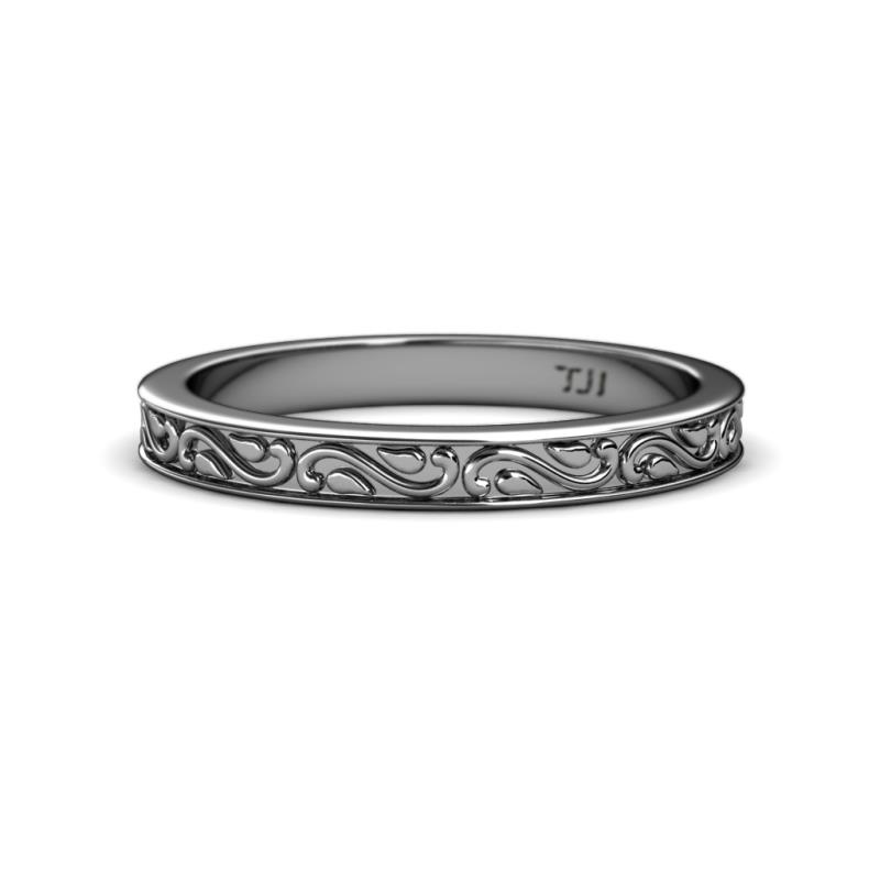 Cael Classic Scroll Wedding Band 