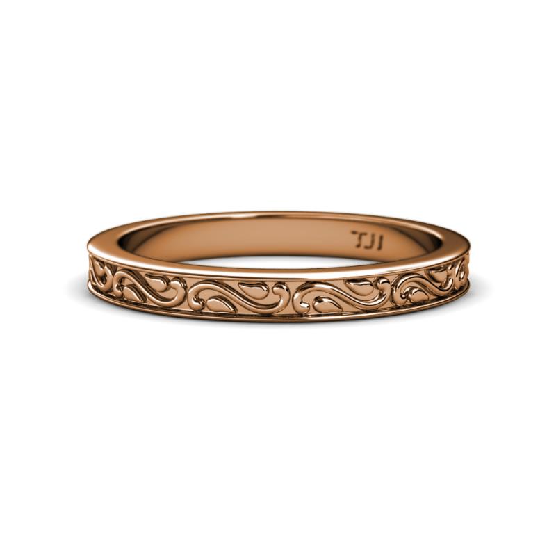 Cael Classic Scroll Wedding Band 