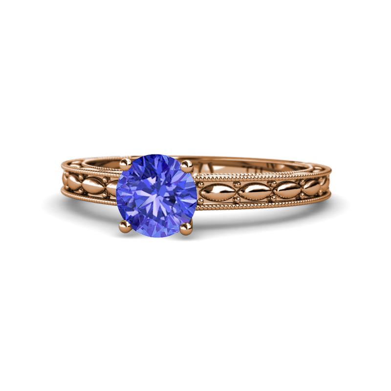 Rachel Classic 6.50 mm Round Tanzanite Solitaire Engagement Ring 
