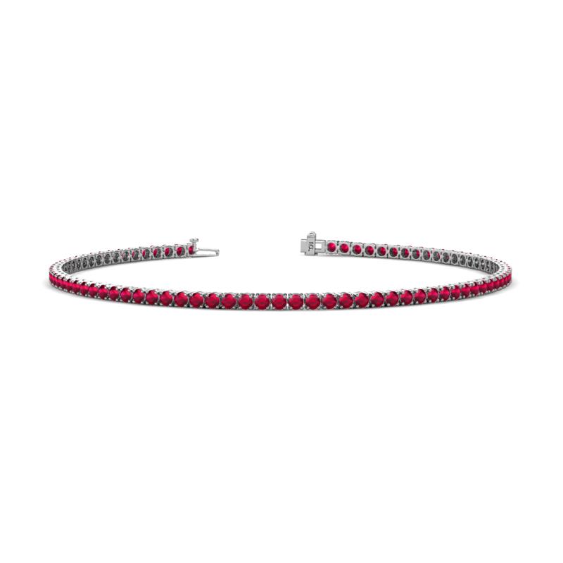 Leslie 2.00 mm Ruby Eternity Tennis Bracelet 