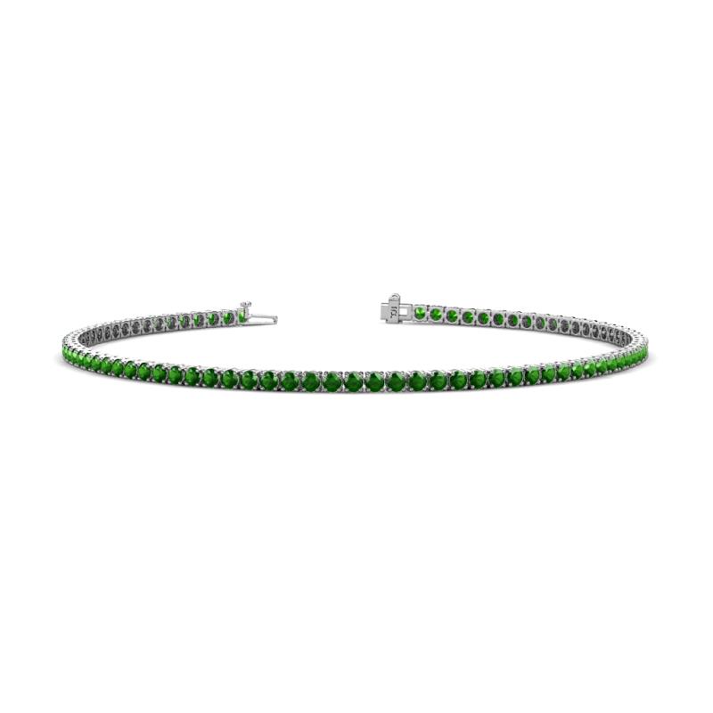 Leslie 2.00 mm Green Garnet Eternity Tennis Bracelet 