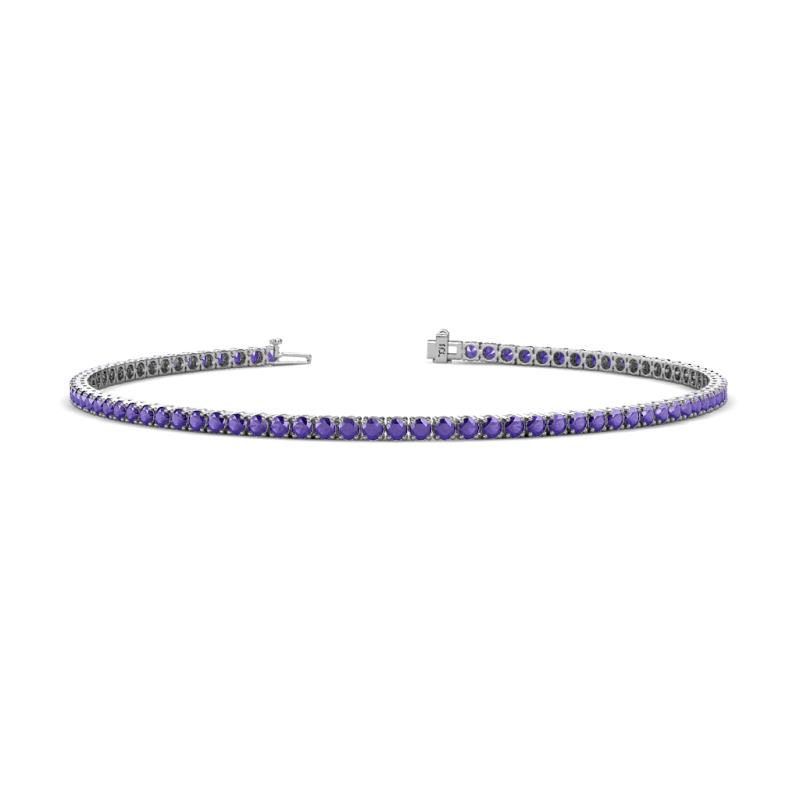Leslie 2.00 mm Iolite Eternity Tennis Bracelet 