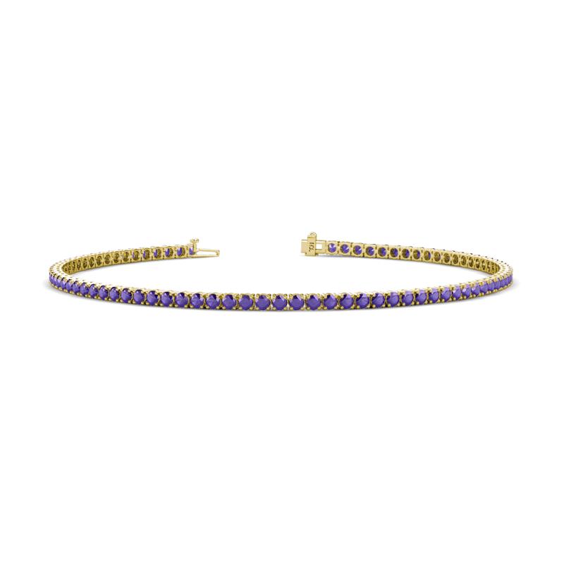 Leslie 2.00 mm Iolite Eternity Tennis Bracelet 