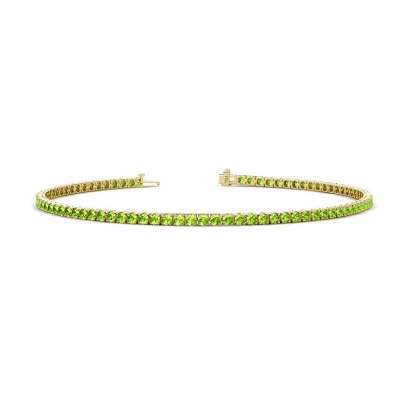 Leslie 2.00 mm Peridot Eternity Tennis Bracelet 
