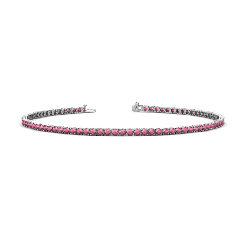 Leslie 2.00 mm Rhodolite Garnet Eternity Tennis Bracelet 