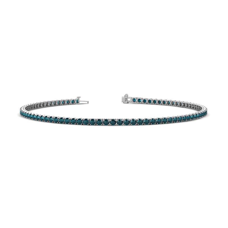Leslie 1.63 ctw London Blue Topaz Eternity Tennis Bracelet 