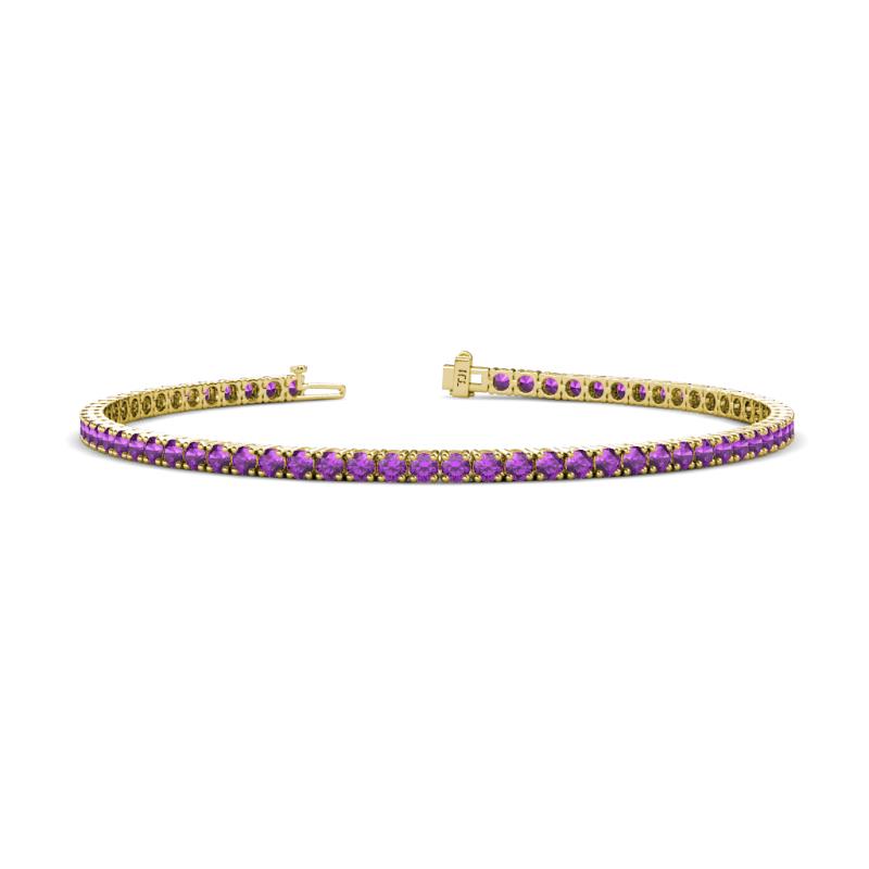 Leslie 2.40 mm Amethyst Eternity Tennis Bracelet 