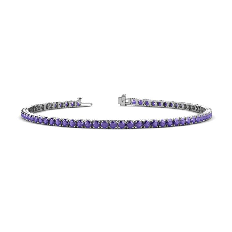 Leslie 2.40 mm Iolite Eternity Tennis Bracelet 