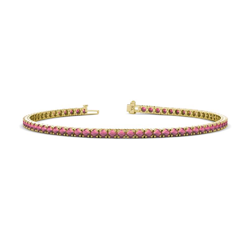 Leslie 2.40 mm Rhodolite Garnet Eternity Tennis Bracelet 