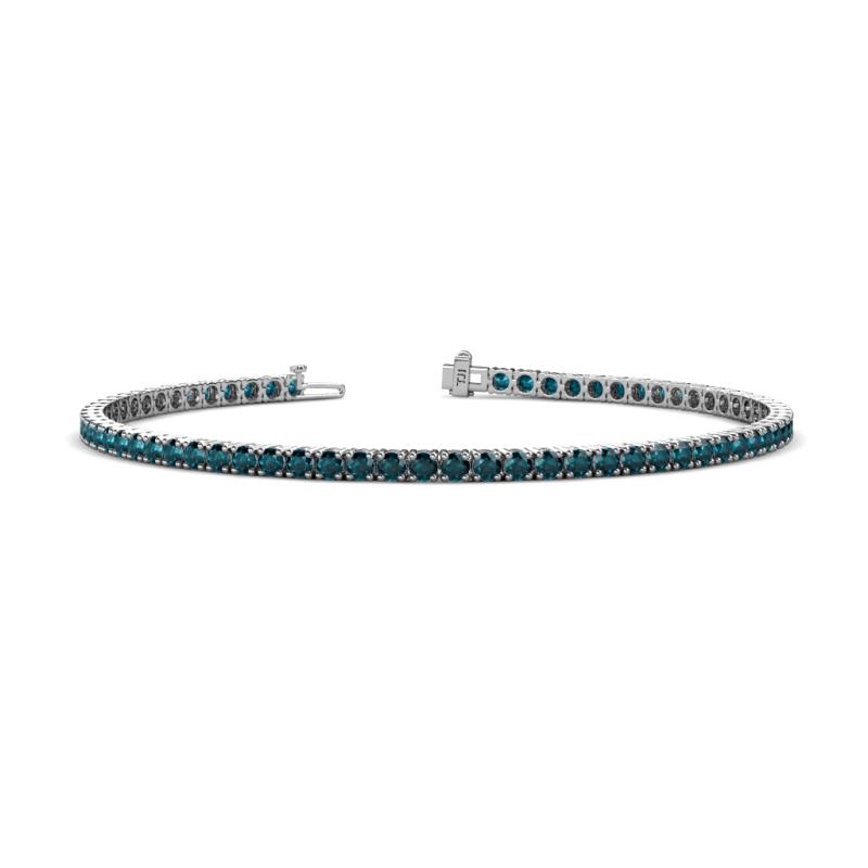Leslie 2.40 mm London Blue Topaz Eternity Tennis Bracelet 