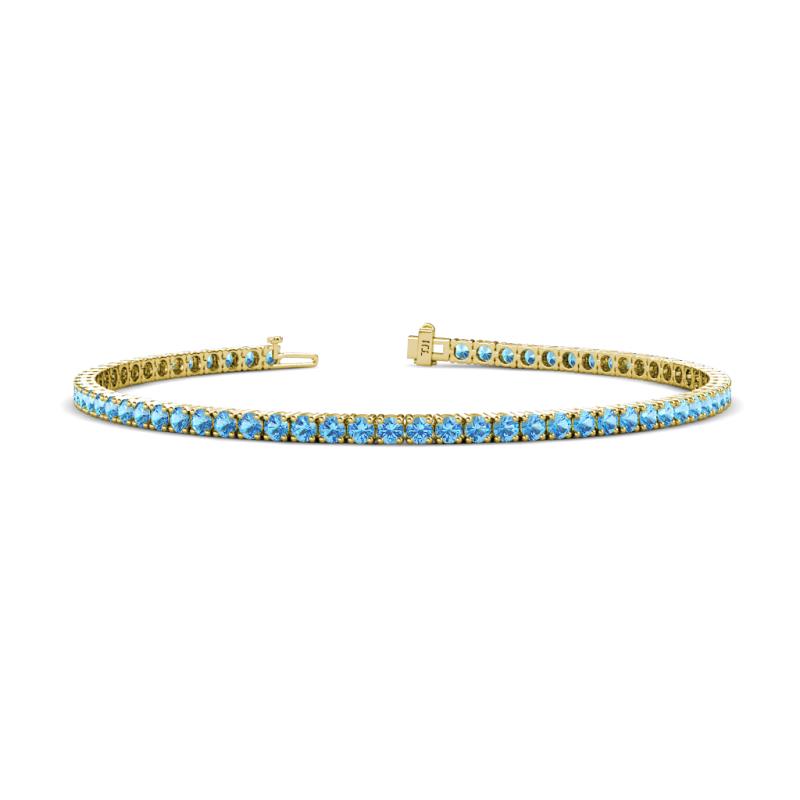Leslie 2.70 mm Blue Topaz Eternity Tennis Bracelet 