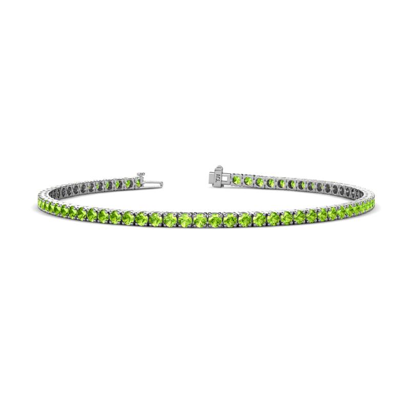 Leslie 2.70 mm Peridot Eternity Tennis Bracelet 