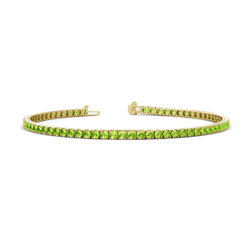 Leslie 2.70 mm Peridot Eternity Tennis Bracelet 