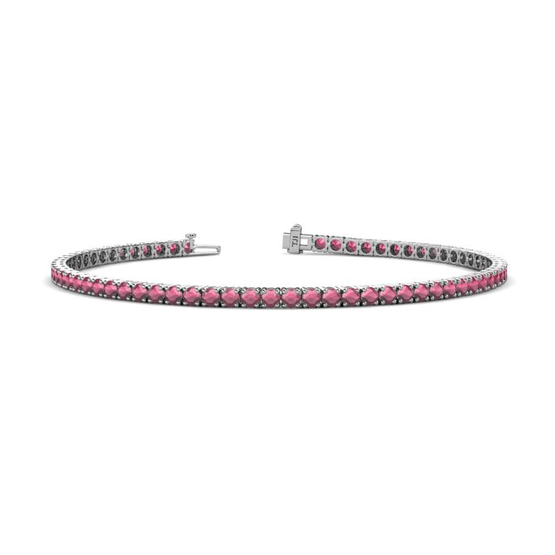 Leslie 2.70 mm Rhodolite Garnet Eternity Tennis Bracelet 
