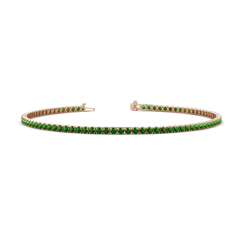 Leslie 2.00 mm Green Garnet Eternity Tennis Bracelet 