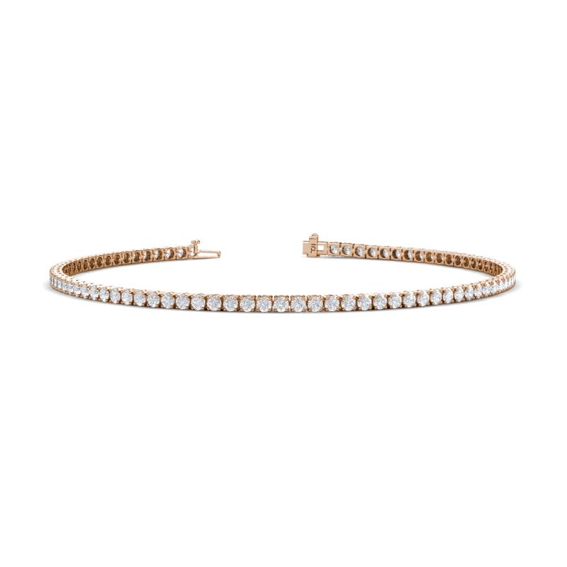 Leslie 2.00 mm White Sapphire Eternity Tennis Bracelet 