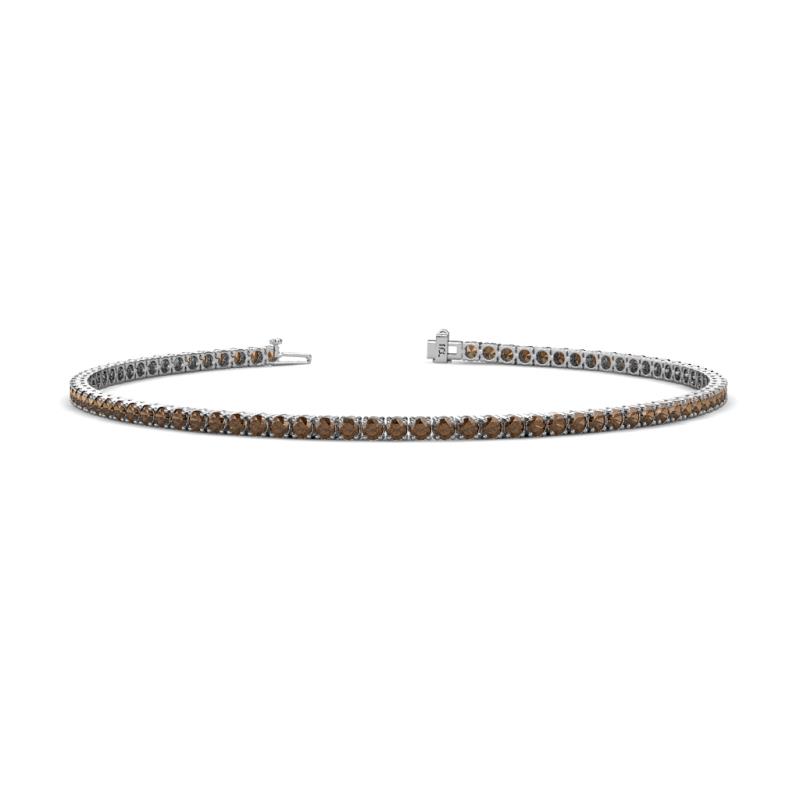 Leslie 2.00 mm Smoky Quartz Eternity Tennis Bracelet 