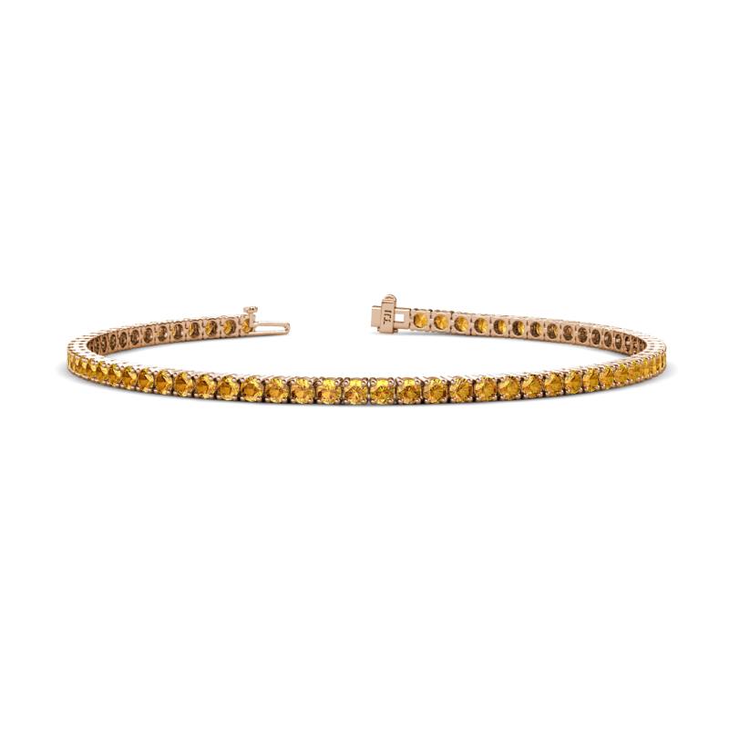 Leslie 2.40 mm Citrine Eternity Tennis Bracelet 