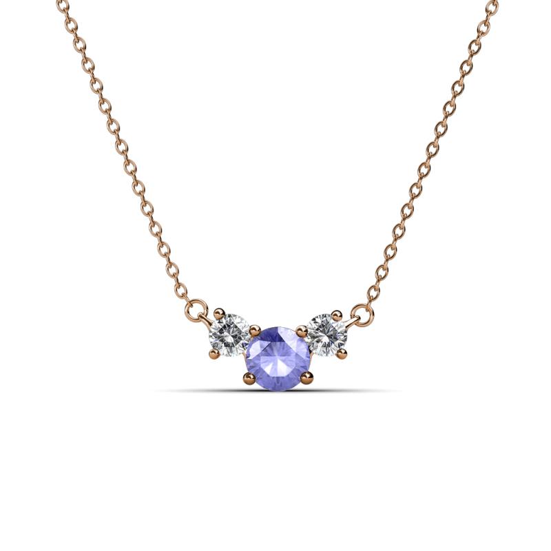 Raia Tanzanite and Diamond Three Stone Pendant 