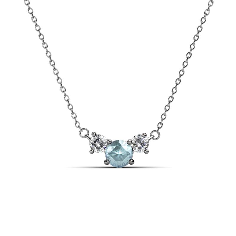 Black and White Diamond Womens Three Stone Pendant Necklace 0.70 ctw ...