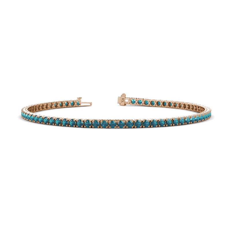 Leslie 2.70 mm London Blue Topaz Eternity Tennis Bracelet 