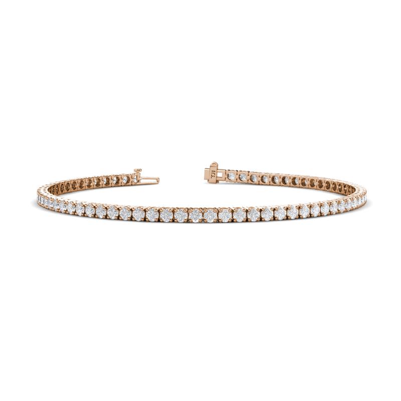 Leslie 2.70 mm White Sapphire Eternity Tennis Bracelet 