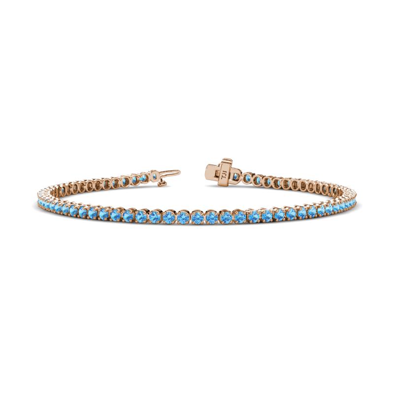 Izarra 2.30 mm Blue Topaz Eternity Tennis Bracelet 