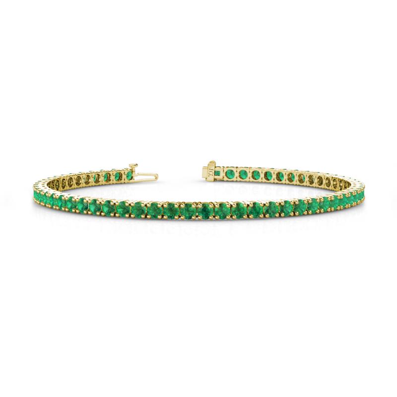 Leslie 3.40 mm Emerald Eternity Tennis Bracelet 