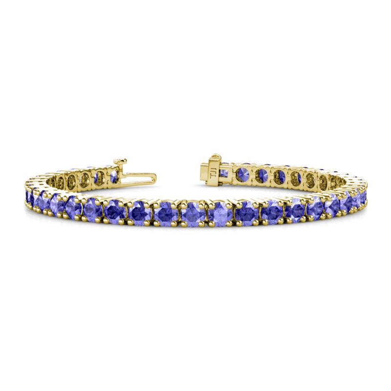 Leslie 4.00 mm Tanzanite Eternity Tennis Bracelet 