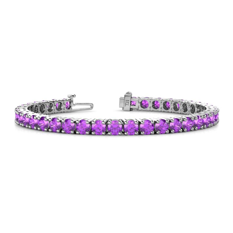 Leslie 4.00 mm Amethyst Eternity Tennis Bracelet 