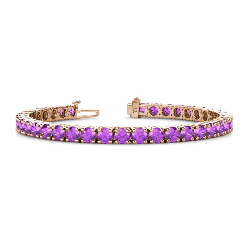 Leslie 4.00 mm Amethyst Eternity Tennis Bracelet 