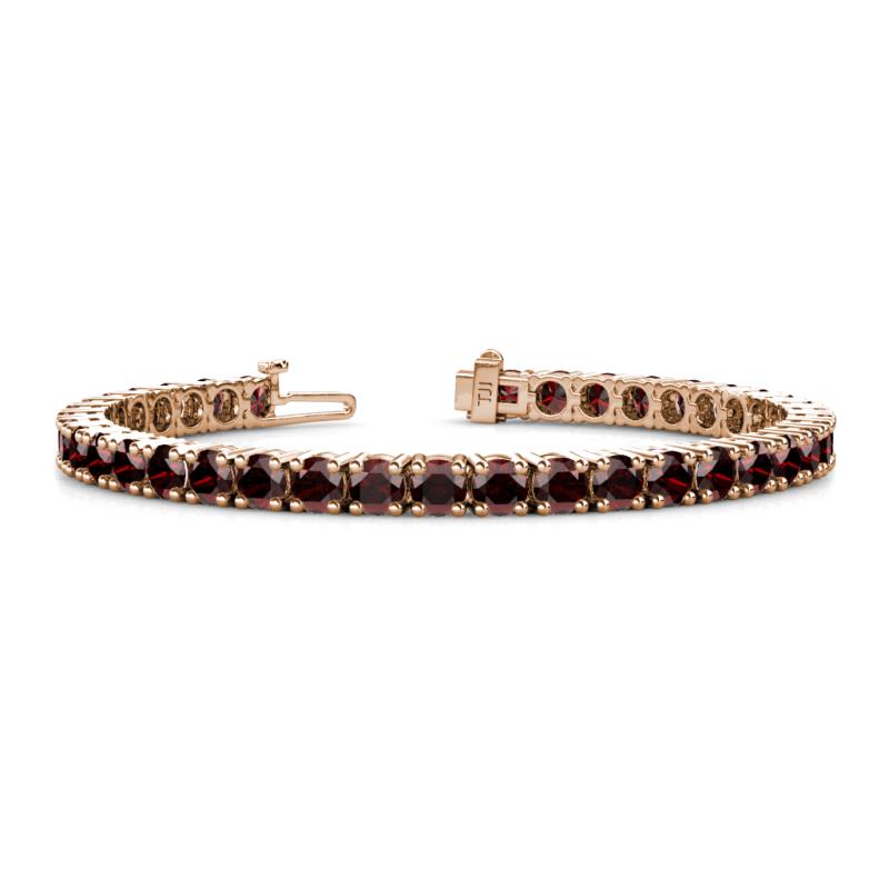 Leslie 4.00 mm Red Garnet Eternity Tennis Bracelet 