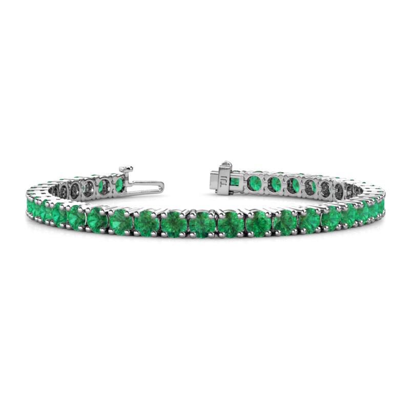 Leslie 4.00 mm Emerald Eternity Tennis Bracelet 