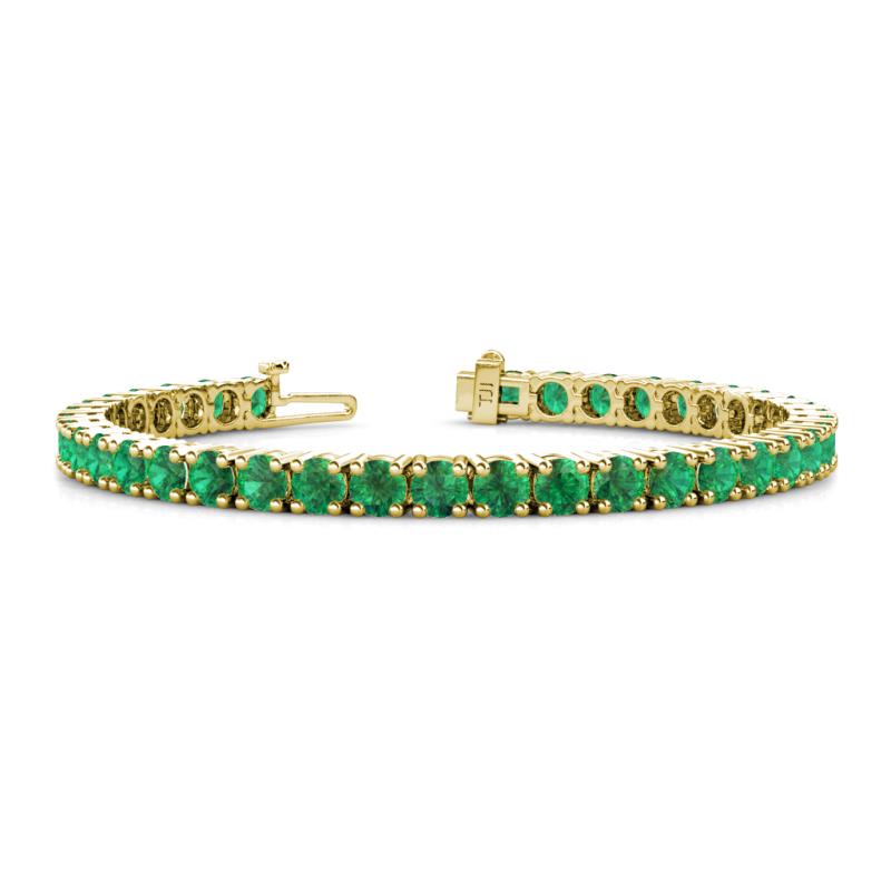 Leslie 4.00 mm Emerald Eternity Tennis Bracelet 