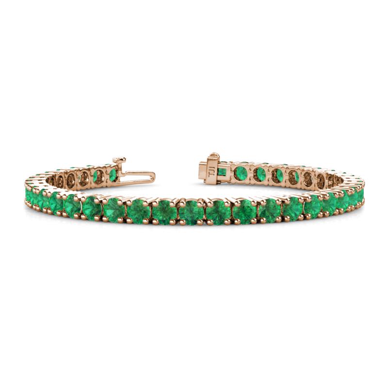 Leslie 4.00 mm Emerald Eternity Tennis Bracelet 