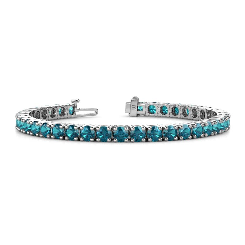 Leslie 4.00 mm London Blue Topaz Eternity Tennis Bracelet 