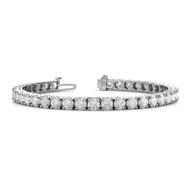 Leslie 4.00 mm White Sapphire Eternity Tennis Bracelet 