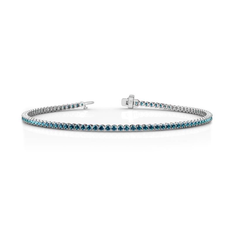 Izarra 2.00 mm Blue Diamond Eternity Tennis Bracelet 