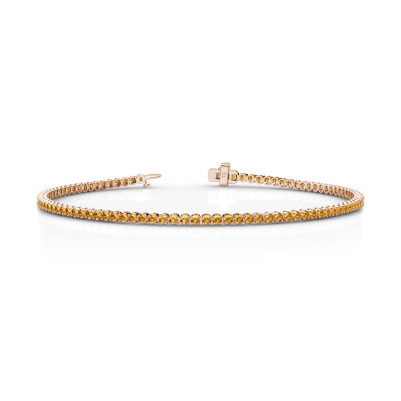 Izarra 2.00 mm Citrine Eternity Tennis Bracelet 