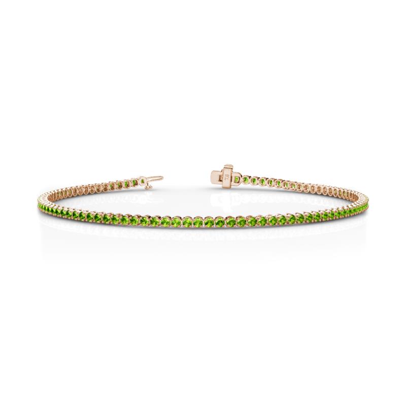 Izarra 2.00 mm Peridot Eternity Tennis Bracelet 