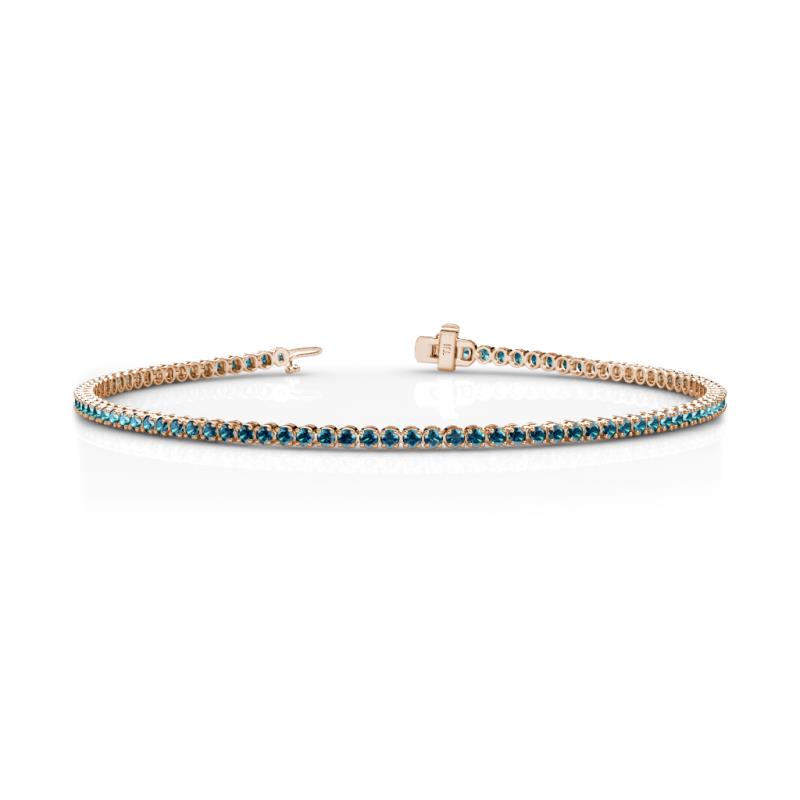 Izarra 2.00 mm Blue Diamond Eternity Tennis Bracelet 