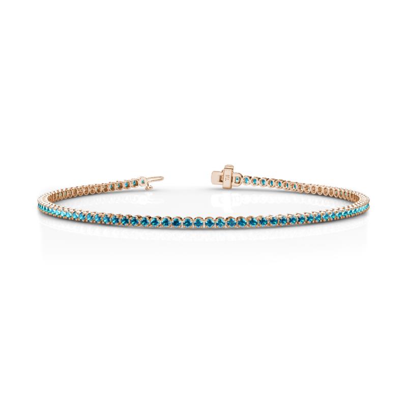 Izarra 2.00 mm London Blue Topaz Eternity Tennis Bracelet 