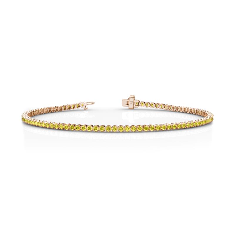 Izarra 2.00 mm Yellow Sapphire Eternity Tennis Bracelet 