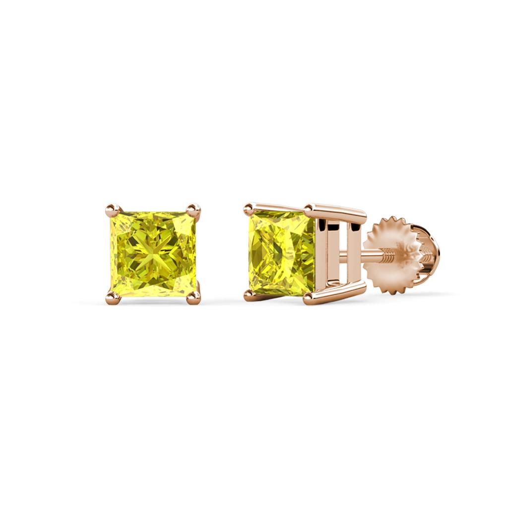 Zoey Yellow Diamond (5.5mm) Solitaire Stud Earrings 