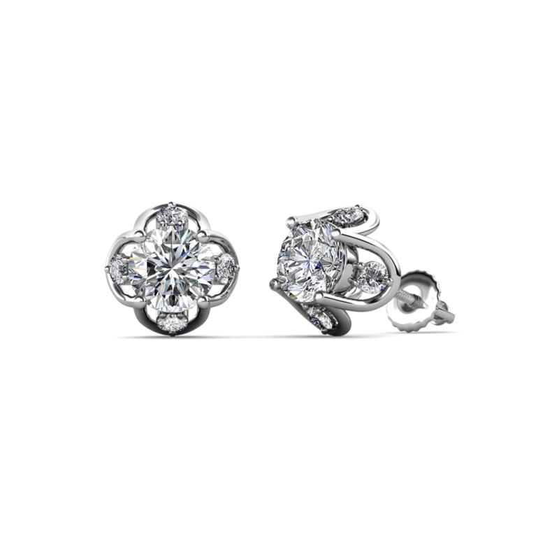 Cynzia Diamond Tulip Stud Earrings 