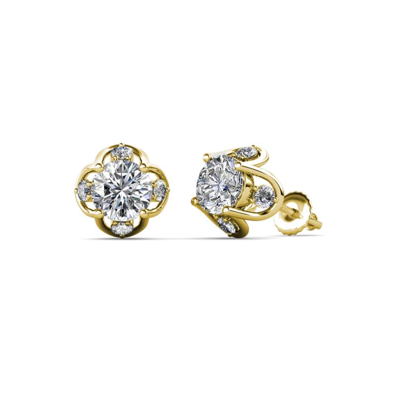 Cynzia Diamond Tulip Stud Earrings 