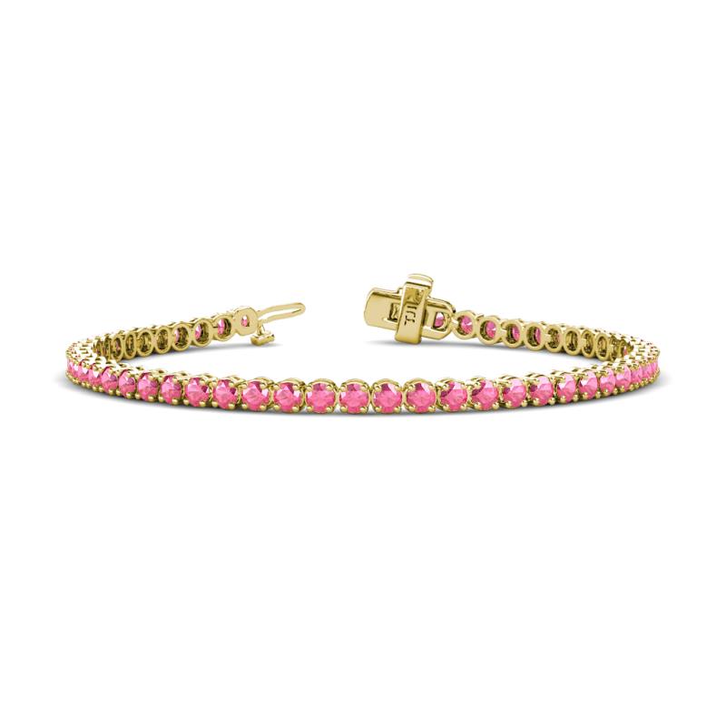 Izarra 2.90 mm Pink Tourmaline Eternity Tennis Bracelet 