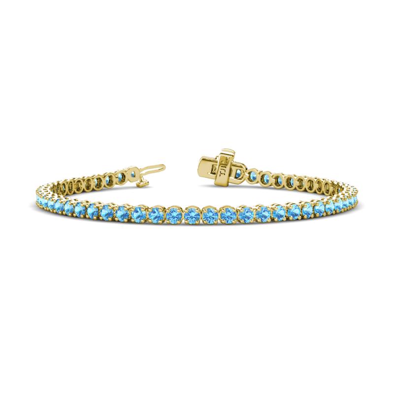 Izarra 2.90 mm Blue Topaz Eternity Tennis Bracelet 