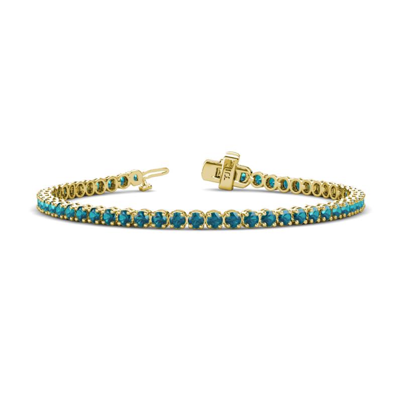 Izarra 2.90 mm London Blue Topaz Eternity Tennis Bracelet 